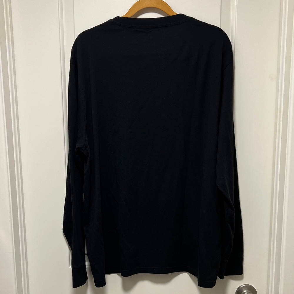 American Eagle Outfitters Men’s Black Long-Sleeve Tee with White Eagle Graphic - Picture 6 of 6